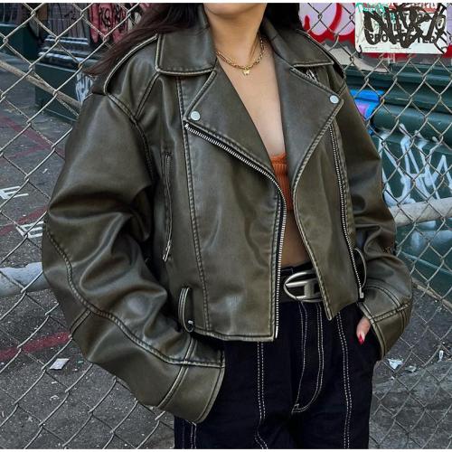 Polyester Slim Women Jacket patchwork Solid black PC