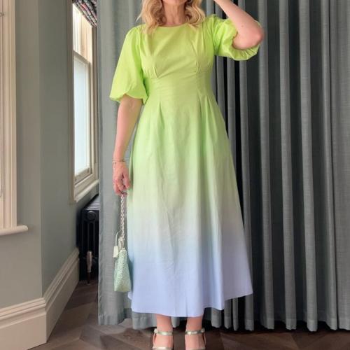 Polyester Einteiliges Kleid, Gedruckt, Solide, mehr Farben zur Auswahl, Stück