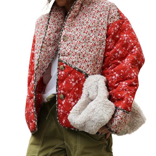 Polyester Slim Women Coat & thermal printed Others multi-colored PC