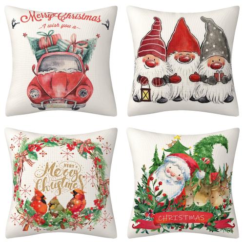 Polyester Throw Pillow Covers durable & christmas design printed PC
