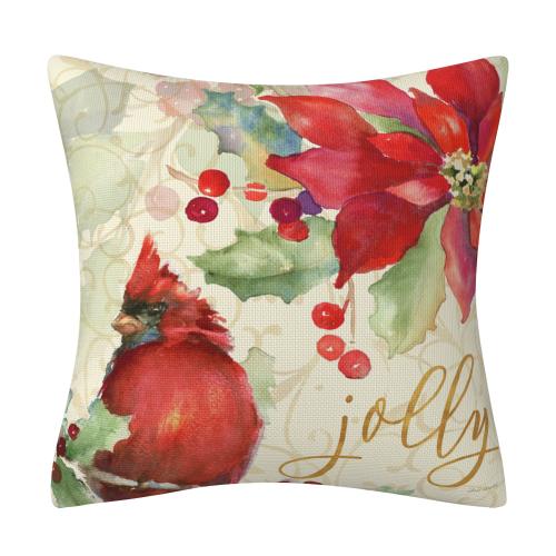 Polyester Throw Pillow Covers durable & christmas design printed PC