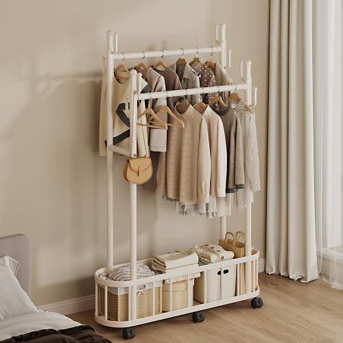 Carbon Steel silent Clothes Hanger for storage & with caster & hardwearing Solid PC