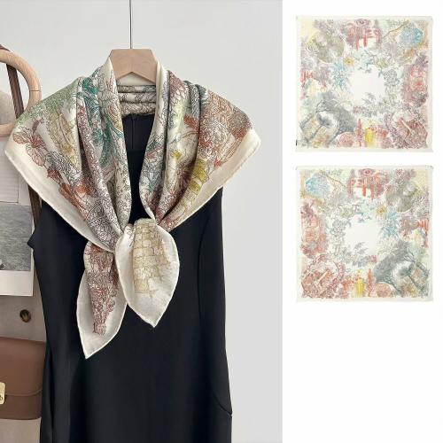 Natural Silk & Wool Silk Scarf thermal & breathable printed PC