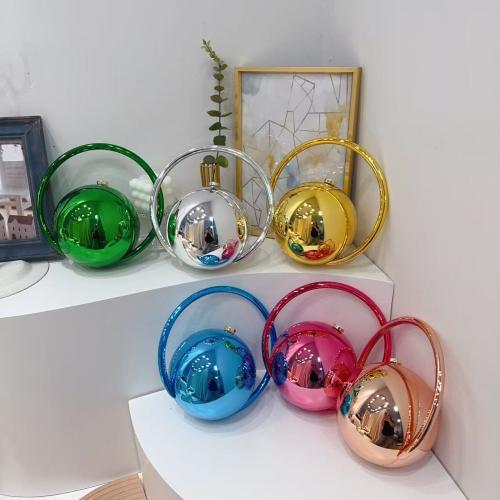 Acrylic hard-surface & Round Ball Handbag Unlined Solid PC