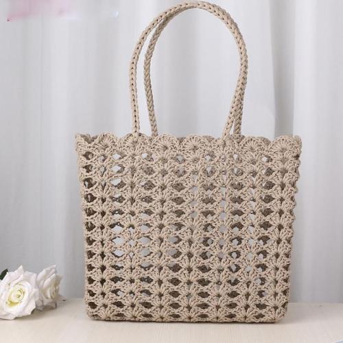 Cotton Handbag large capacity & hollow camel PC