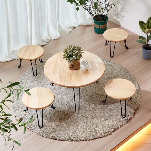 Solid Wood Outdoor Foldable Furniture Set Others two different colored Set