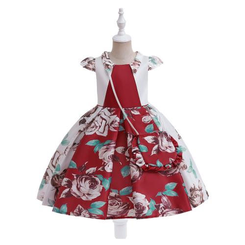 Coton Robe d’une seule pièce de fille Sac Imprimé Floral plus de couleurs pour le choix pièce