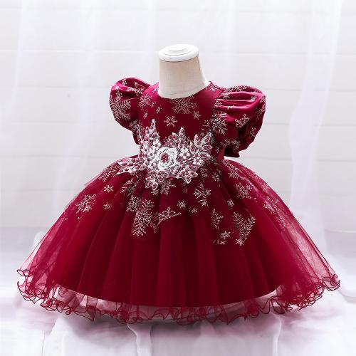 Polyester Christmas costume & Ball Gown Girl One-piece Dress Cute PC
