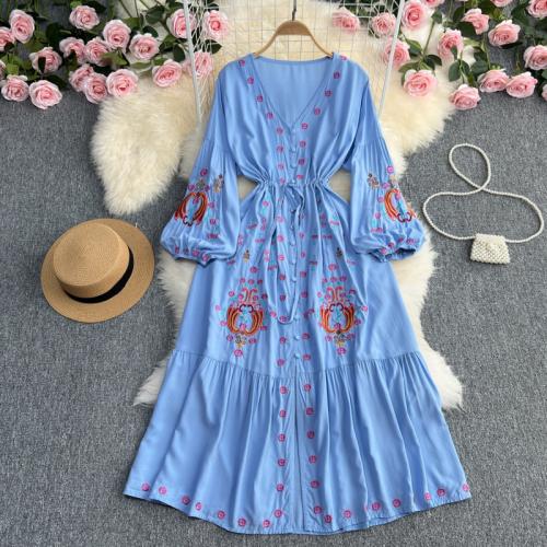 Polyester Robe d’une seule pièce Imprimé Floral plus de couleurs pour le choix : pièce