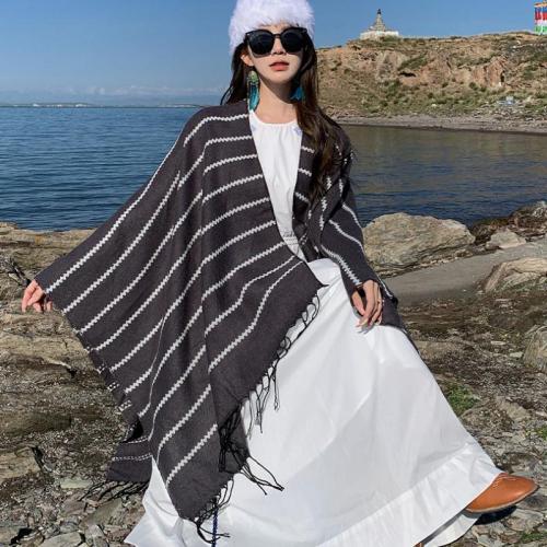 Polyester Mantel Poncho, Gedruckt, Gestreift, mehr Farben zur Auswahl, :,  Stück