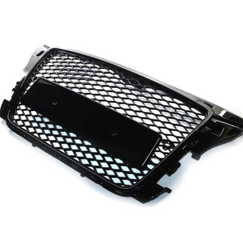 For 08-12 Audi A3 S3 8P RS3 Style Front Bumper Honeycomb Mesh Grille Gloss Black