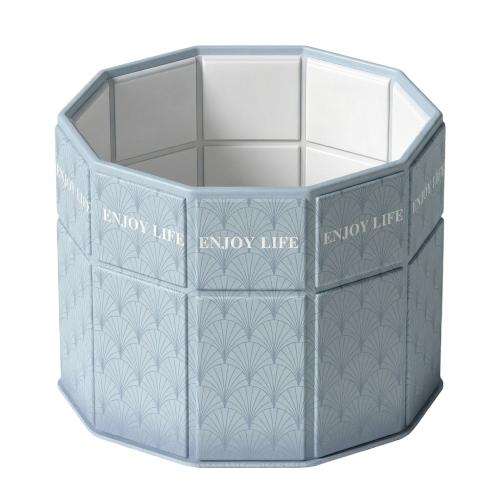 PVC & Cotton Foldable Bathtub, different design for choice, printed, blue,  PC