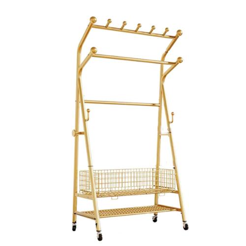 Carbon Steel Multifunction Clothes Hanging Rack with caster PC