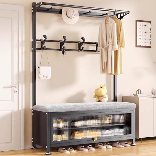 Metal & Flannelette & Sponge Multifunction Clothes Hanging Rack dustproof PC