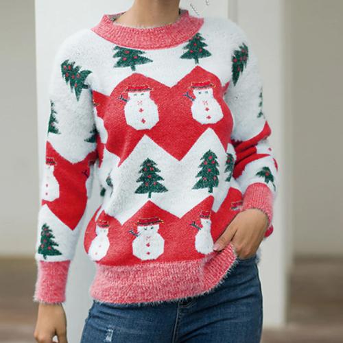 Polyester Vrouwen Trui Sneeuwpop meer kleuren naar keuze stuk