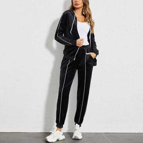Poliéster Conjunto casual de las mujeres, Pantalones largos & capa, Sólido, más colores para elegir, Conjunto
