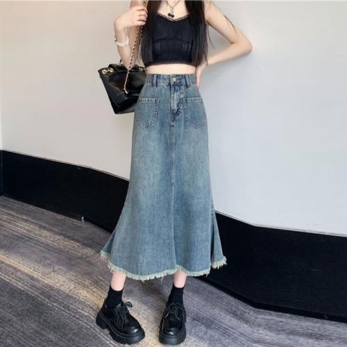 Algodón Falda Maxi, labor de retazos, Sólido, más colores para elegir, trozo