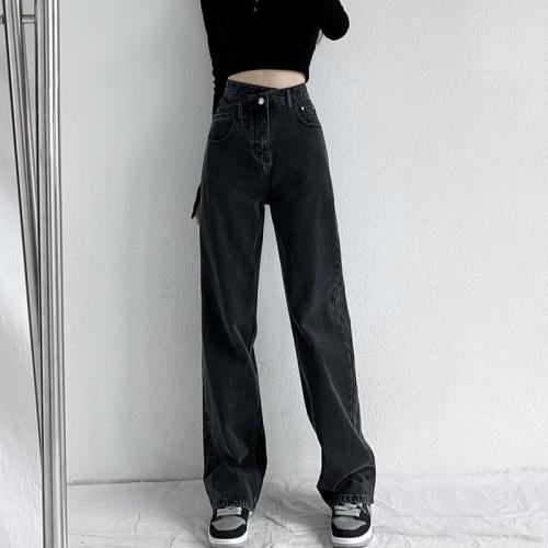 Cotton Slim & High Waist Women Jeans patchwork Solid PC