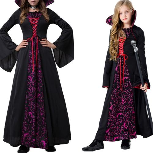 Milk Fiber & Polyester Sexy Witch Costume Halloween Design black PC