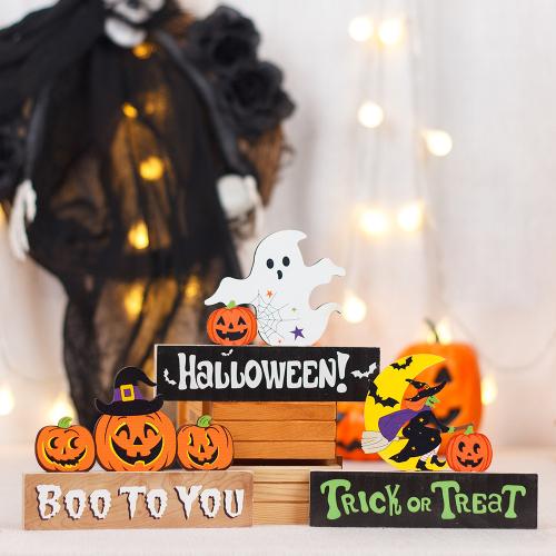 Madera Adornos de Halloween, Otros, más colores para elegir, trozo