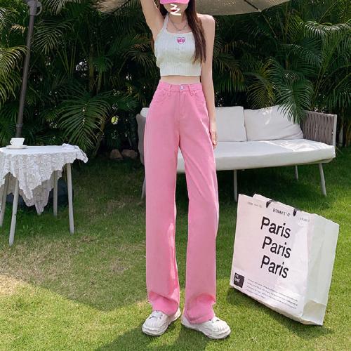 Cotton Slim & High Waist Women Jeans patchwork Solid PC