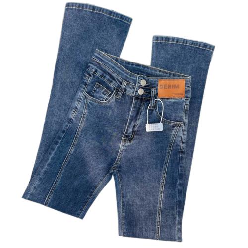 Cotton Slim & High Waist Women Jeans patchwork Solid PC