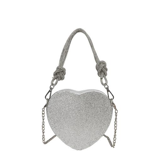 PU Leather cross body & Easy Matching Handbag silver PC