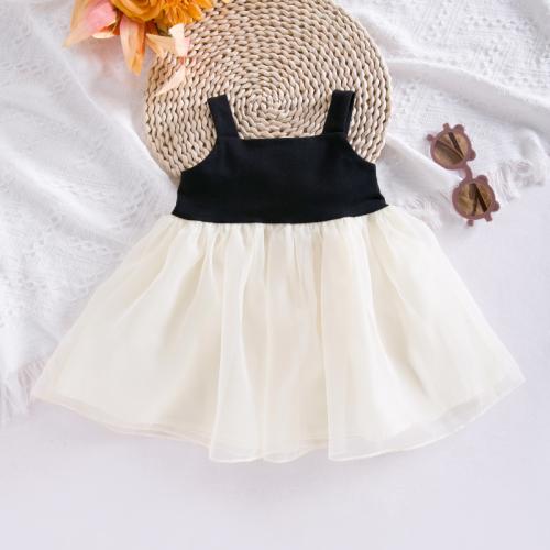 Cotton Girl One-piece Dress patchwork Solid PC