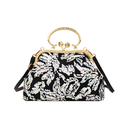 Cloth & Metal Easy Matching Clutch Bag with chain & with rhinestone Sequin PC