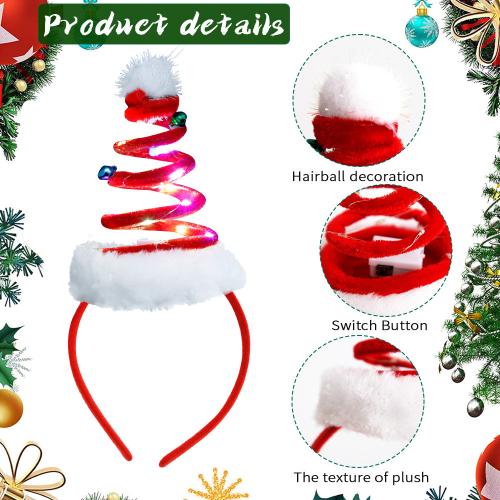 Plastic Kerst haaraccessoires verschillende kleur en patroon naar keuze Veel