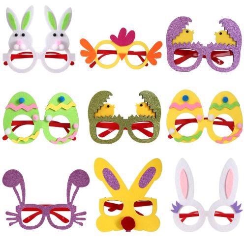 Adhesive Bonded Fabric & Plastic Easter Design Party Glasses for children Lot