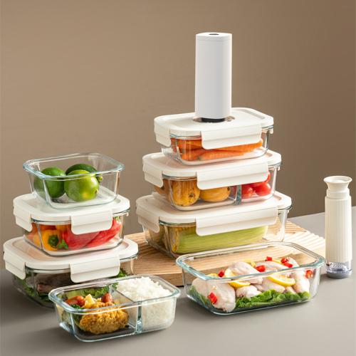 High borosilicate glass & Polypropylene-PP available in microwave oven Food Container tight seal PC