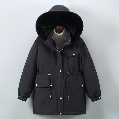 Polyester Women Parkas & loose & thermal Solid PC