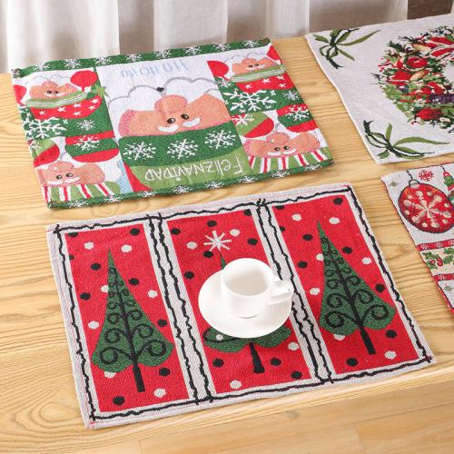 Cloth Table Mat for home decoration & durable & christmas design knitted PC