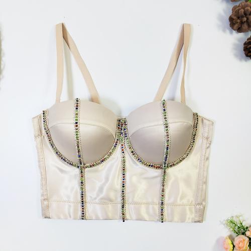 Polyester Camisole & skinny & with rhinestone printed PC