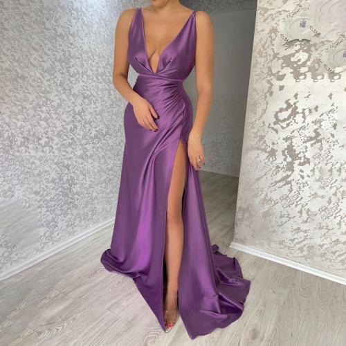 Polyester Robe longue de soirée Patchwork Autres plus de couleurs pour le choix pièce