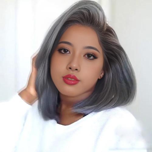 High Temperature Fiber short hair & can be permed and dyed Wig High Temperature Fiber gray PC