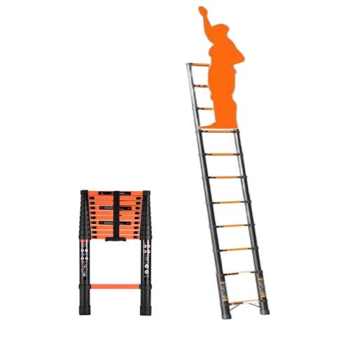 Carbon steel telescopic ladder thickened double-sided engineering ladder