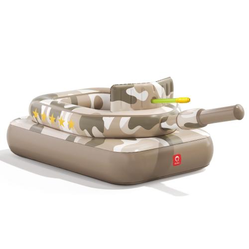 PVC Inflatable Horse Swimming Ring portable PVC printed khaki PC