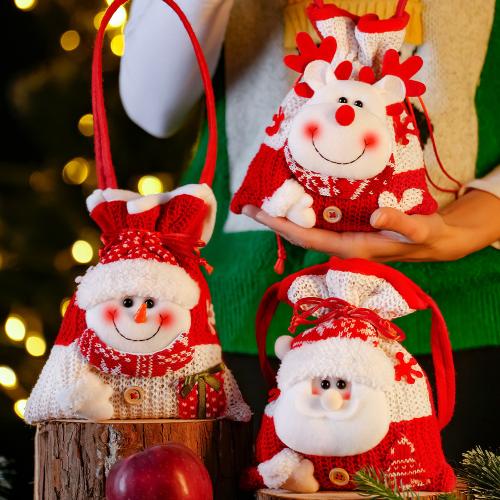 Lin & Flannelette Sac de pomme de Noël modèle différent pour le choix plus de couleurs pour le choix pièce