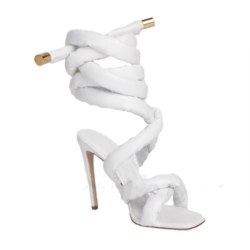 Cloth Stiletto High-Heeled Shoes Pair