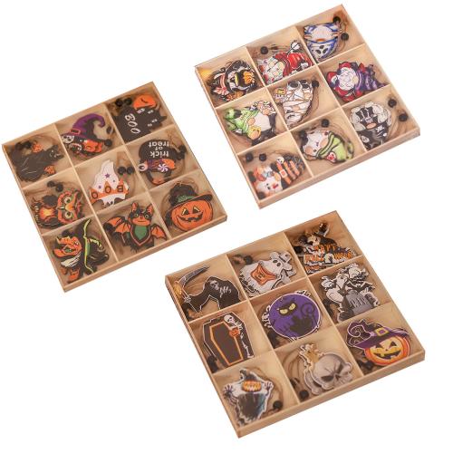 Tablero de tres capas Ornamento colgante, patrón diferente para la elección, más colores para elegir, Caja