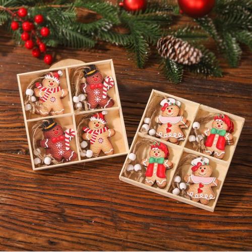 Houten Kerstboom hangende Decoratie meer kleuren naar keuze Vak