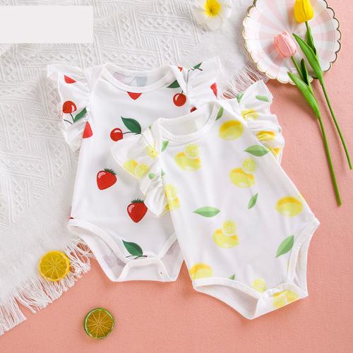Cotton Crawling Baby Suit printed fruit pattern PC