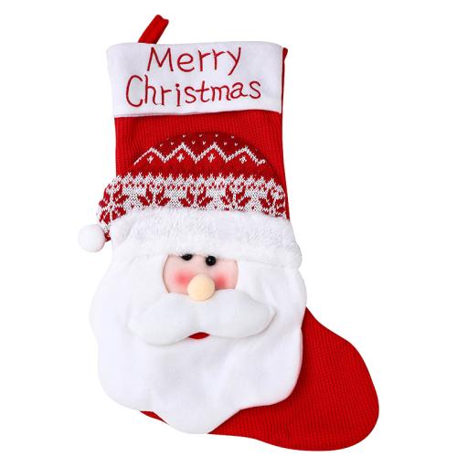 Chiffon Chaussette de Noël Rouge pièce