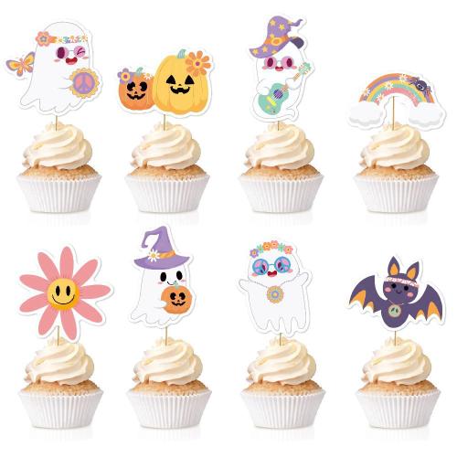Bamboo & Glue & Paper Cake Decoration Plate Halloween Design & Wall Hanging Others multi-colored Bag