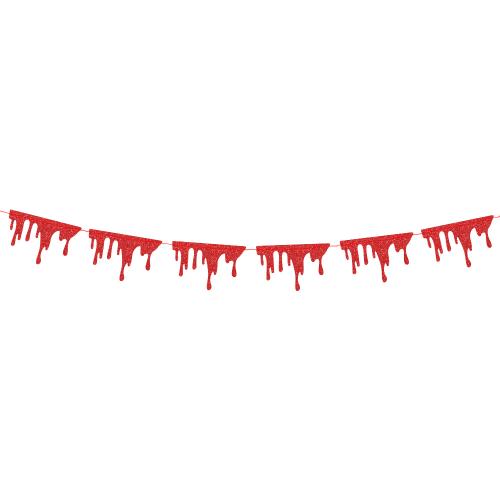 Paper Hanging Flag Halloween Design & Wall Hanging Others red Strand