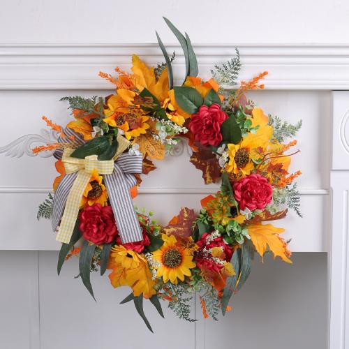 Cloth & Plastic Garland Ornaments for home decoration patchwork mixed colors PC