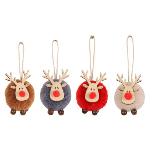 Hout & Caddice Caddice Kerstboom hangende Decoratie Deerlet meer kleuren naar keuze stuk