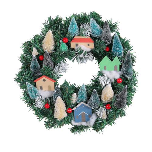 Wood & Iron & Plastic Creative Christmas Wreath lighting & christmas design patchwork PC